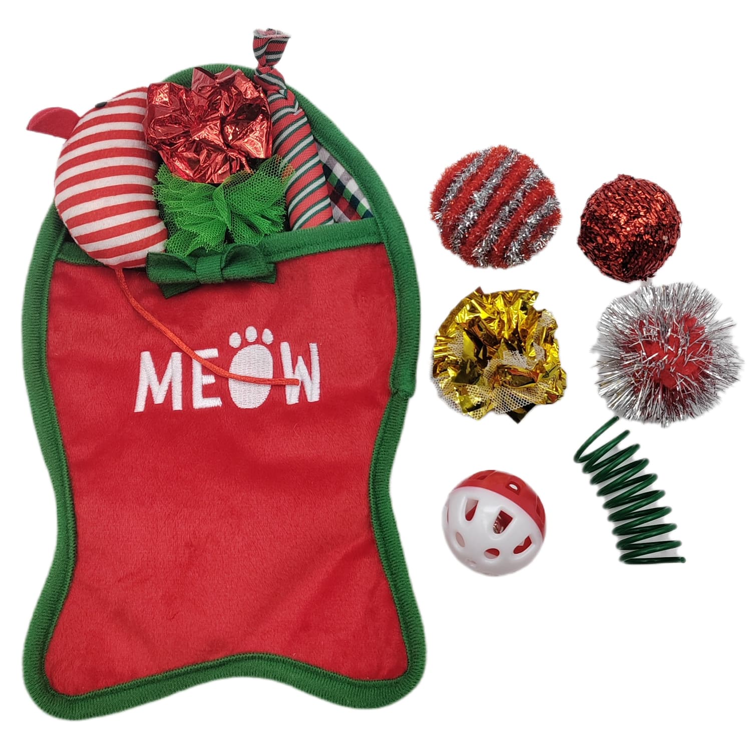 Kittykins Cat Toy Stocking 10pc