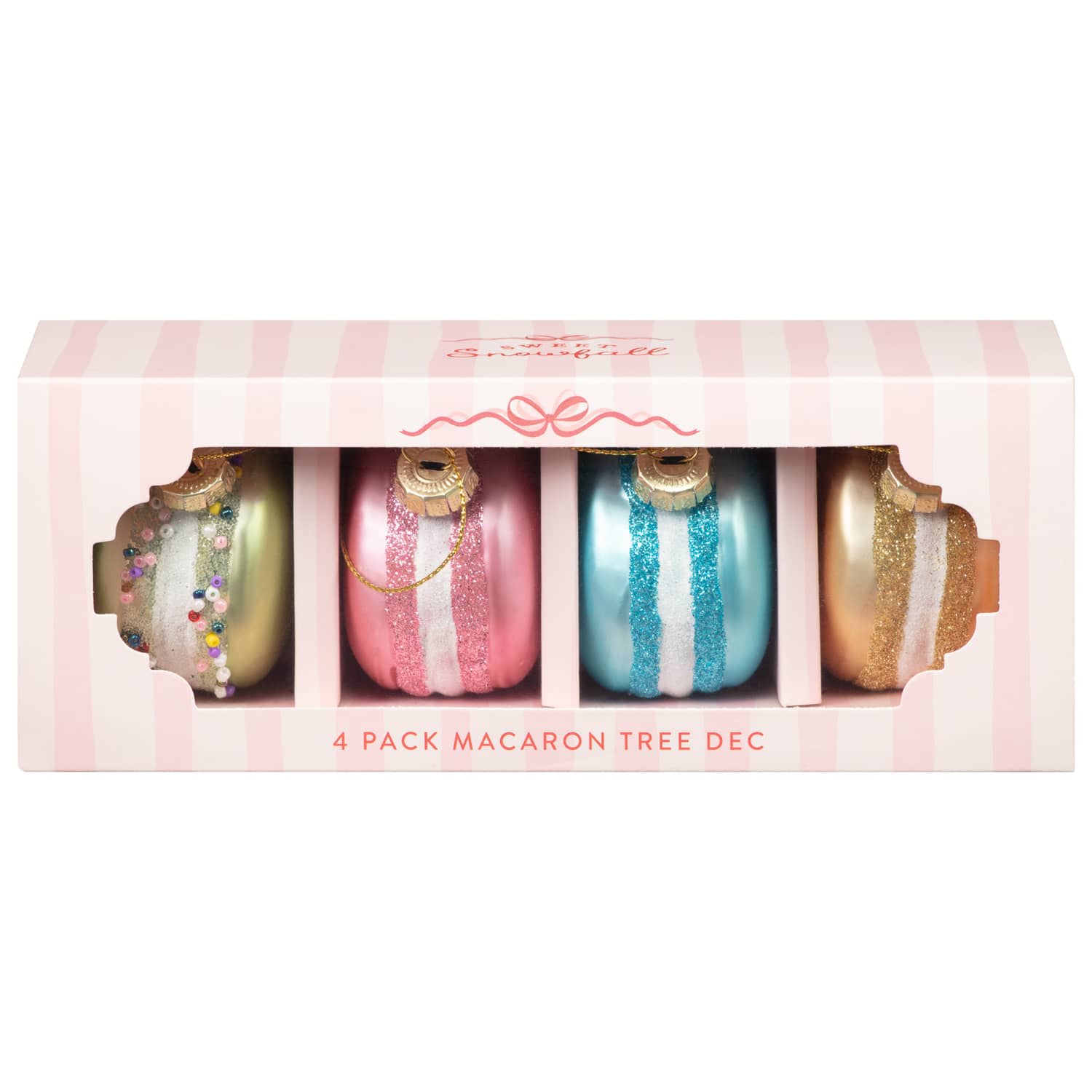 Sweet Snowfall Macaron Tree Decorations 4pk