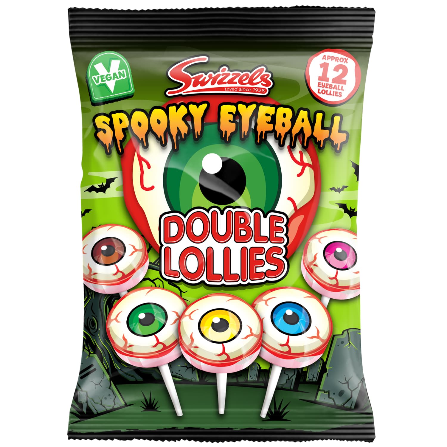 Swizzels Spooky Eye Ball Double Lollies 12pk