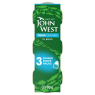 John West Tuna Chunks in Brine 3 x 80g