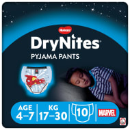 Huggies DryNites Bedwetting Pyjama Nappy Pants Boys 4-7Yr x10