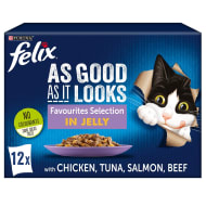 Felix As Good As It Looks Favourites In Jelly Cat Food 12 x 85g