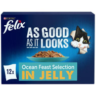 Felix As Good As It Looks Ocean Feasts in Jelly Cat Food 12 x 85g