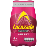 Lucozade Energy Drink Wild Cherry 4x380ML