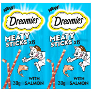 DREAMIES™ Meaty Sticks Adult Cat Treats with Scrumptious Salmon 30g