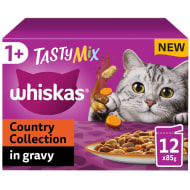 Whiskas 1+ Tasty Mix Country Collection Adult Wet Cat Food Pouch in Gravy