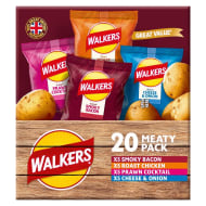 Walkers Meaty Variety Crisps - 20 x 25g
