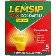Lemsip Max Cold & Flu Sachets 5pk - Lemon