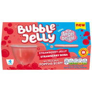 Angel Delight Strawberry Jelly & Strawberry Boba Bubble Dessert Pot x4