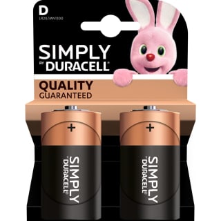 Duracell Plus  2 Pack D Size Batteries