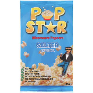 Pop Star Microwave Popcorn 85g - Salted