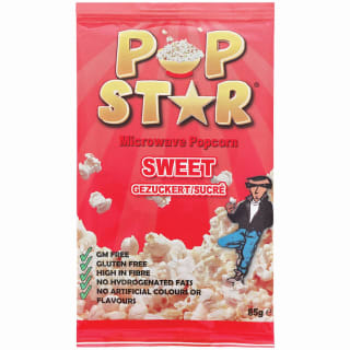 Pop Star Microwave Popcorn 85g - Sweet