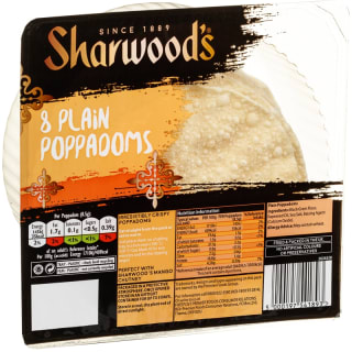 Sharwood's Plain Poppadoms 8pk