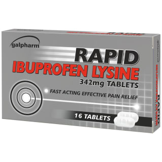 Rapid Ibuprofen Lysine Tablets 16pk