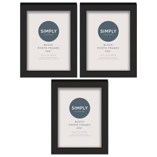 Simply Everyday 4 x 6&quot; Block Frames 3pk - Black