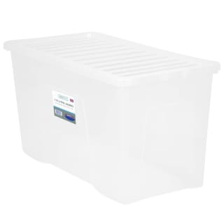 Large Storage Box with Lid 102L - Clear