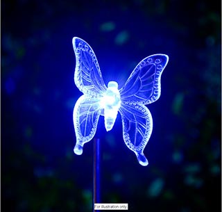 Colour Changing Solar Stake Light - Butterfly
