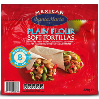 Plain Flour Soft Tortillas 8pk