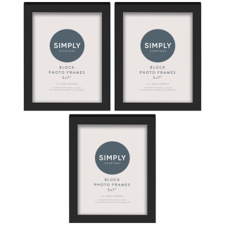 Simply Everyday 5 x 7&quot; Block Frames 3pk - Black