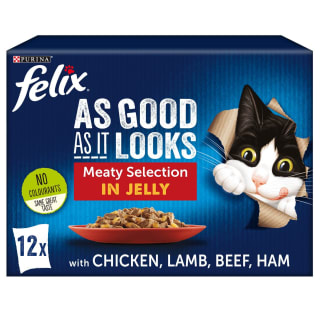 Felix Doubly Delicious Meat Cat Food 12 x 100g
