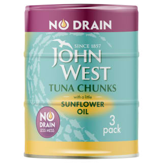 John West Tuna Chunks in Sunflower Oil 3 x 110g