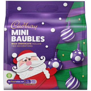 Cadbury Mini Baubles Milk Chocolate Tree Decorations 72g