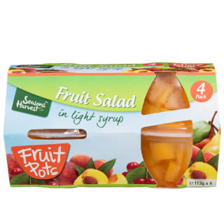 Seasons Harvest Fruit Salad in Light Syrup 4 x 113g