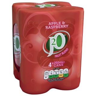 J2O Apple & Raspberry Juice Drink 4 x 250ml