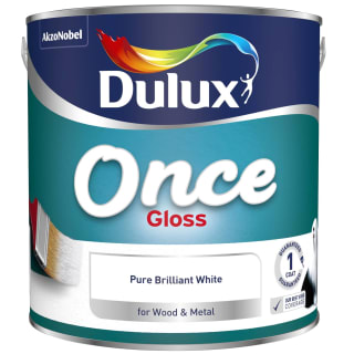 Dulux Once Gloss Paint - Pure Brilliant White 2.5L