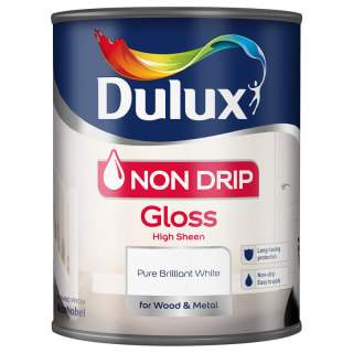 Dulux Non Drip Gloss Paint - Pure Brilliant White 750ml