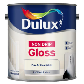 Dulux Non Drip Gloss Paint - Pure Brilliant White 2.5L