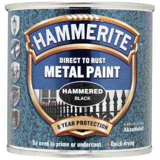 Hammerite Metal Paint Hammered 250ml - Black