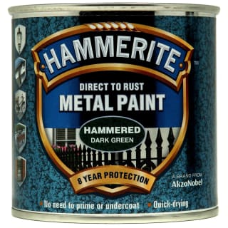 Hammerite Metal Paint Hammered 250ml - Dark Green