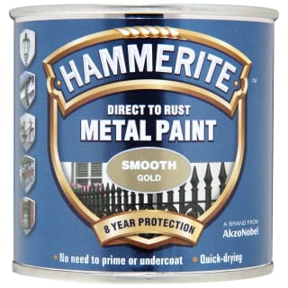 Hammerite Metal Paint 250ml - Smooth Gold