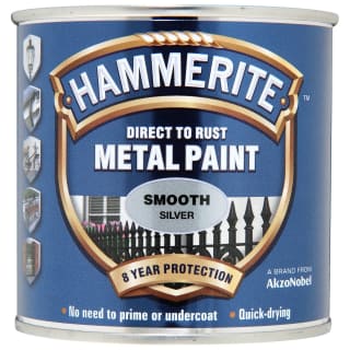 Hammerite Metal Paint 250ml - Smooth Silver