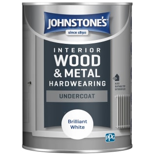 Johnstone's Hardwearing Undercoat Paint 1.25L - Brilliant White