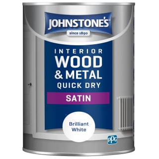 Johnstone's Quick Dry Satin Paint 1.25L - Brilliant White