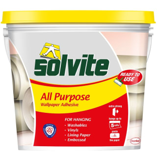 Solvite All Purpose Ready to Roll Wallpaper Adhesive 5 Roll Pack