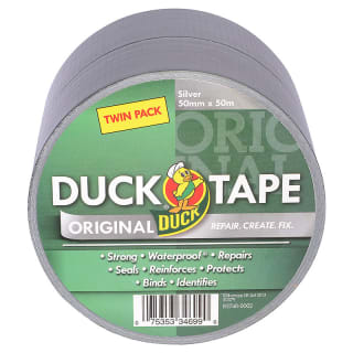 Duck Tape Original 50mm x 50m Twin Pack - Silver