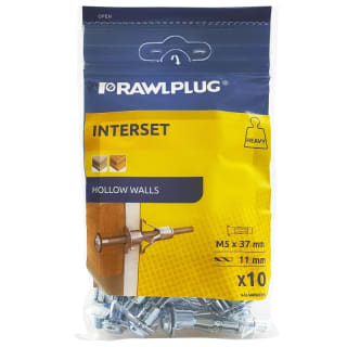 Rawlplug M5 Interset Hollow Walls Anchor 10pk