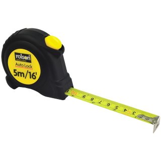 Rolson Auto Lock Tape Measure 5m