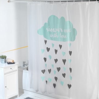 Beldray Peva Shower Curtain Shower With Love Bathroom B M