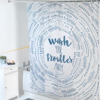 Beldray Peva Shower Curtain Wash Your Troubles Away B M