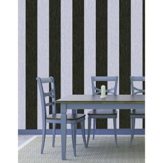 Debona Crystal Stripe Wallpaper - Black-Silver