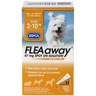RSPCA FLEAaway Small Dog Flea Treatment 3 x 67mg