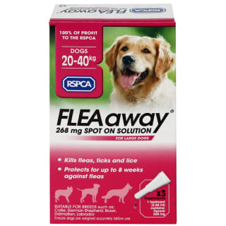 RSPCA FLEAaway Large Dog Flea Treatment 3 x 268mg