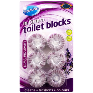 Freshclean Toilet Blocks 6pk - Lavender Swirl