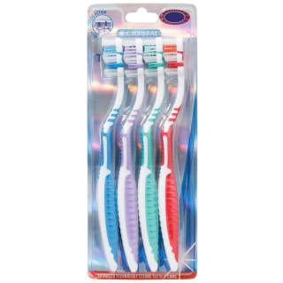 Crystal Adult Toothbrush 4pk