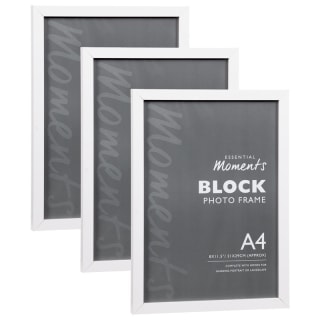 Block A4 Photo Frame - White