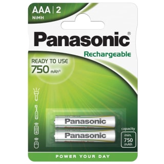Panasonic Rechargeable AAA Batteries 2pk